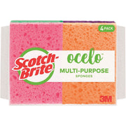 3M Scotch-Brite O-Cel-O 4.75 In. x 3 In. StayFresh Sponge (4-Count)