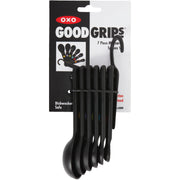 OXO Good Grips International Black Plastic Measuring Spoons (7-Piece)