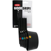 OXO Good Grips Black Plastic Measuring Cup Set (6-Piece)