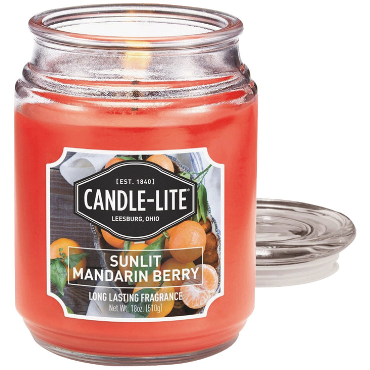 Candle Lite 18 Oz. Everyday Sunlit Mandarin Berry Jar Candle