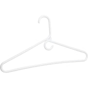 Homz Smart Solutions White Plastic Clothes Hanger with Accessory Ring (3-Pack)