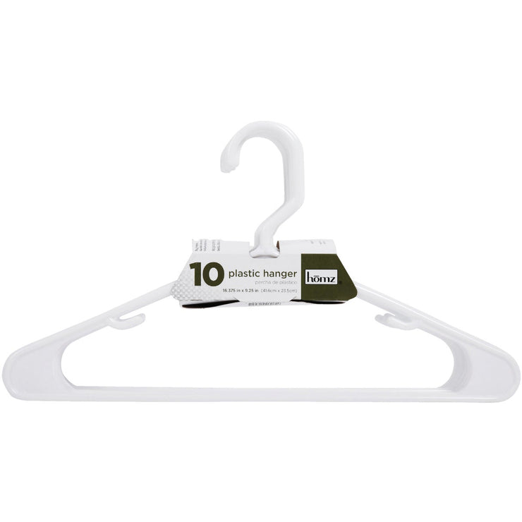 Hangorize Plastic Hangers 20-Pack, White Plastic Hangers - Plastic Hangers  20 Pack - White Hangers Plastic for Clothing and Accessories - Closet