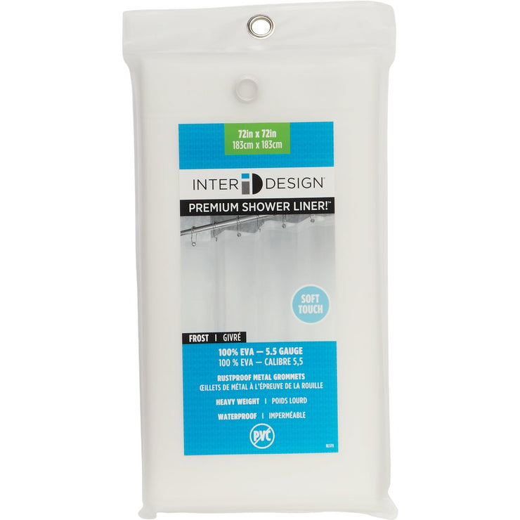 InterDesign 72 In. x 72 In. Frost EVA Shower Curtain Liner