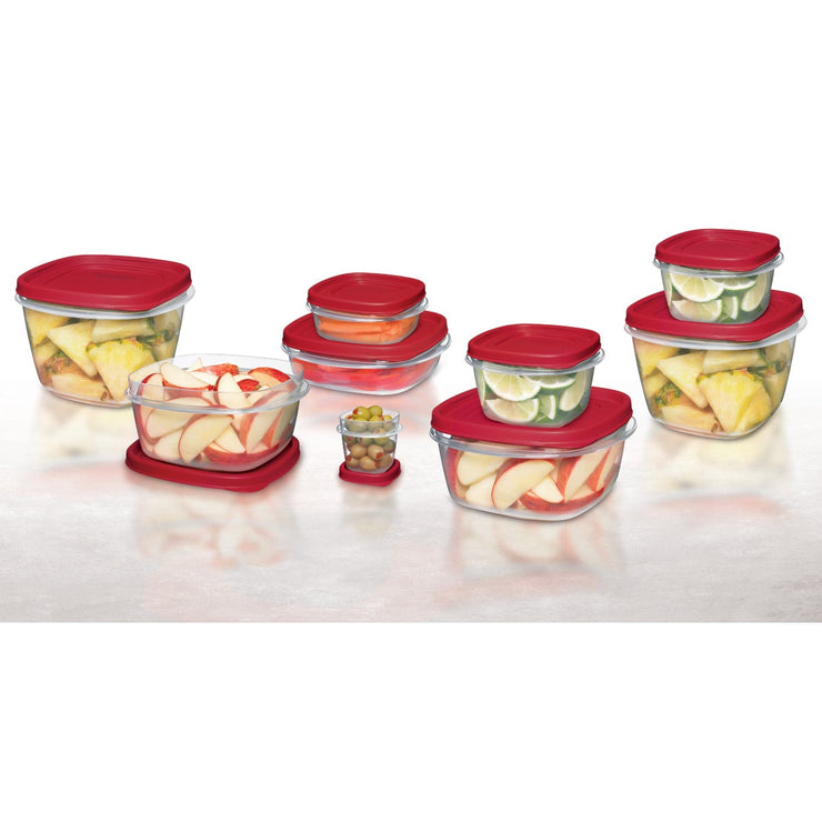 Rubbermaid Easy-Find Lids Food Storage Container Set - Red/Clear