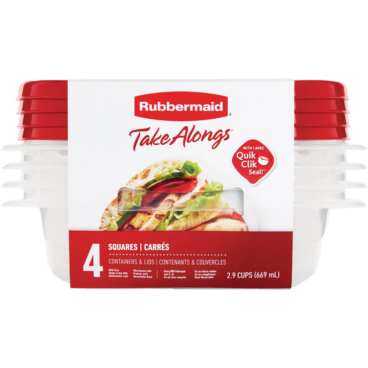 Rubbermaid TakeAlongs 2.9 C. Clear Rectangle Food Storage