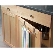 InterDesign Zia 9-1/4 in. Brushed Stainless Steel Over The Cabinet Towel Bar