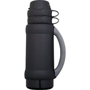 Thermos Add-A-Cup 35 Oz. Black or Blue Plastic Insulated Vacuum Bottle