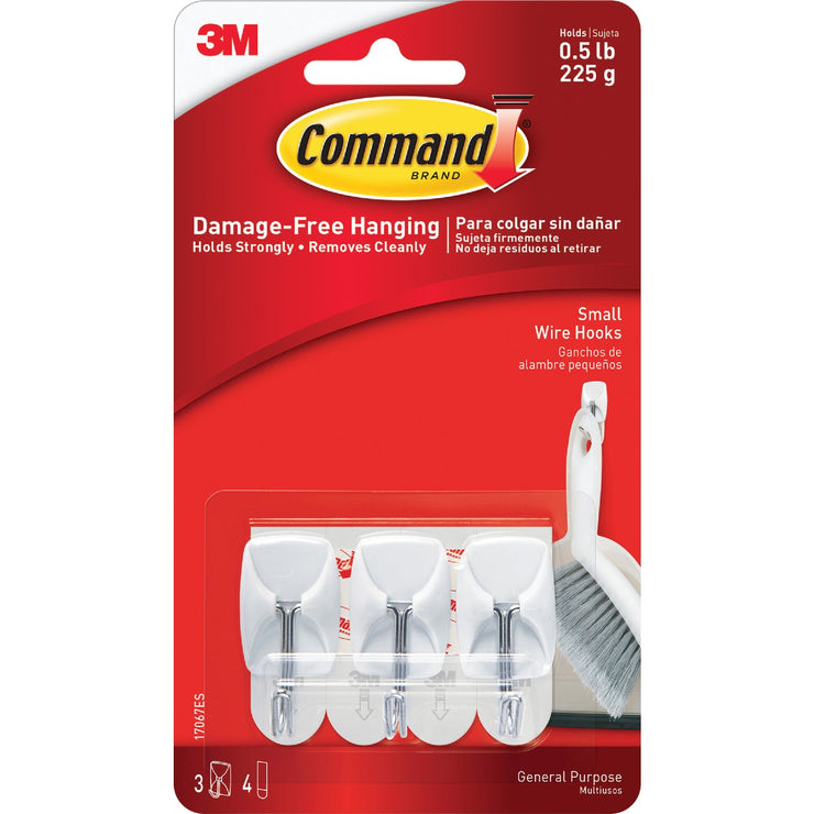 Command 3/4 In. x 1-5/8 In. Wire Adhesive Hook (3 Pack)