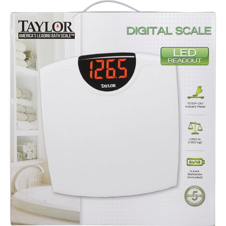 Taylor Digital 330 Lb. Bath Scale, White