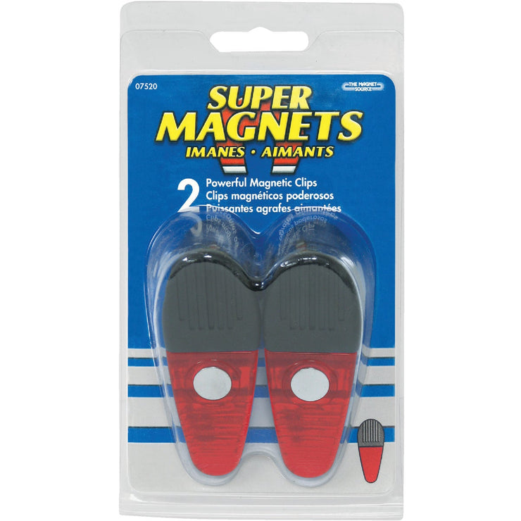 Master Magnetics 3-1/2 In. Red Magnetic Clip (2-Pack)