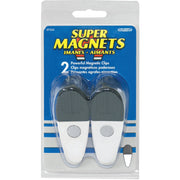 Master Magnetics 3-1/2 In. White Magnetic Clip (2-Pack)