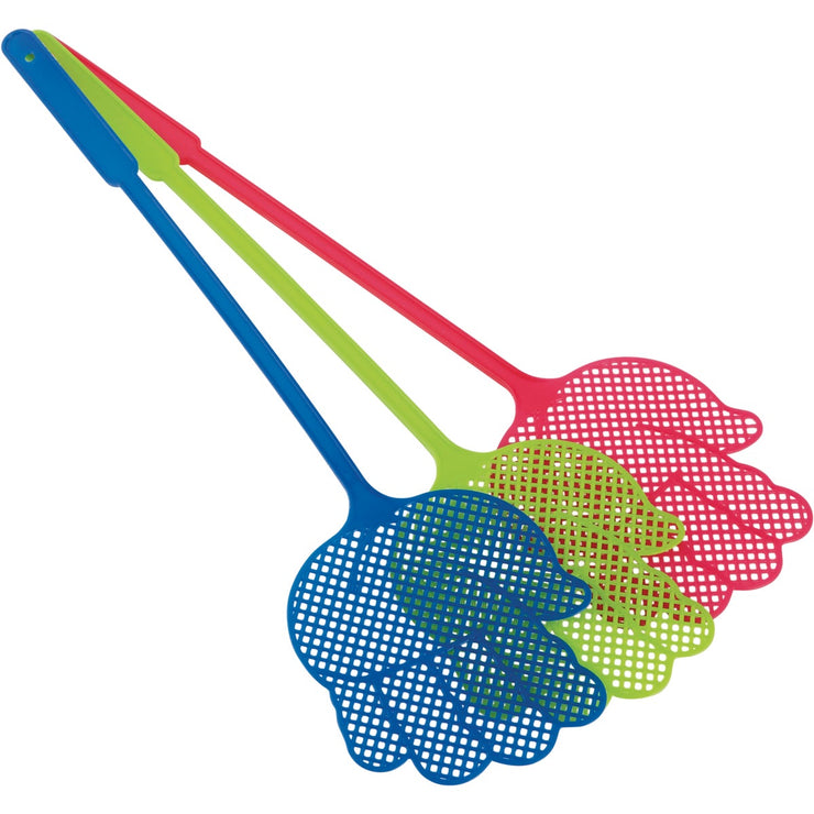 Smart Savers 5 In. x 4.7 In. Plastic Fly Swatter (3-Pack)