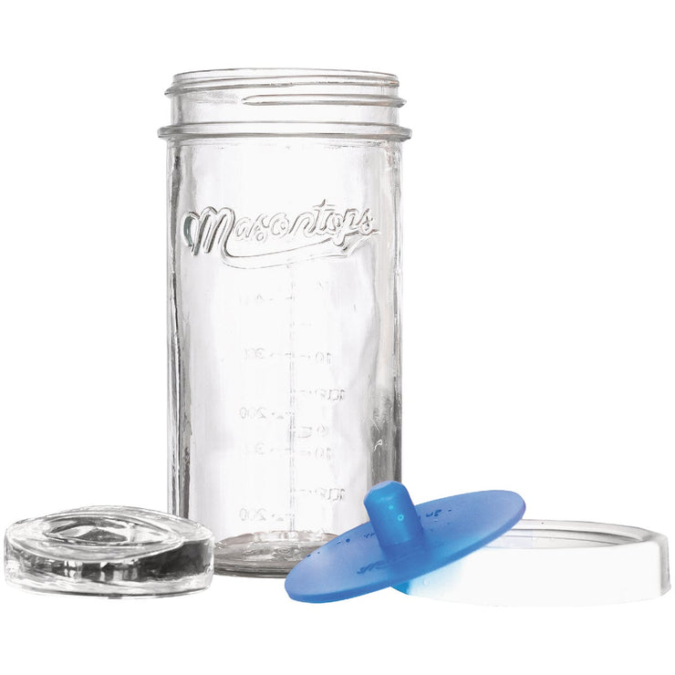 Masontops Wide Mouth Single Mason Jar Fermentation Kit (4-Piece)