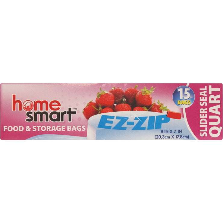 Home Smart Slider Seal Quart Storage Bag (15-Count)