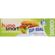 Home Smart Zip Seal Sandwich Bag (50-Count)