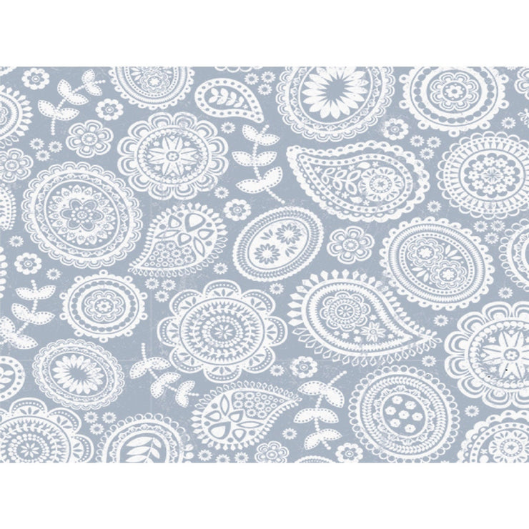 Con-Tact Grip Print 18 In. x 4 Ft. Paisley Pewter Non-Adhesive