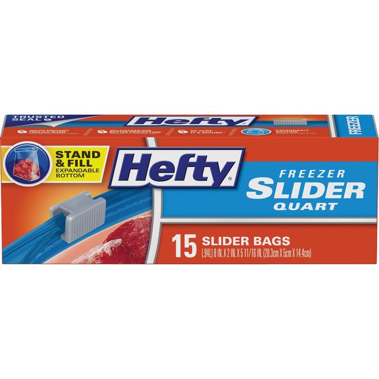 Hefty 1 Qt. Slider Freezer Bag (15-Count)