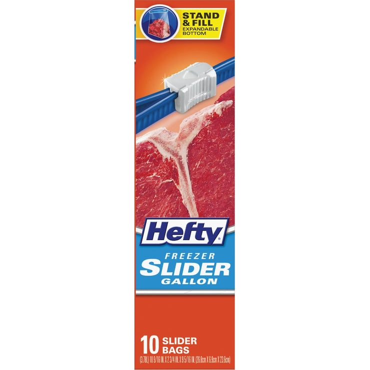 Hefty 1 Gal. Slider Freezer Bag (10-Count)