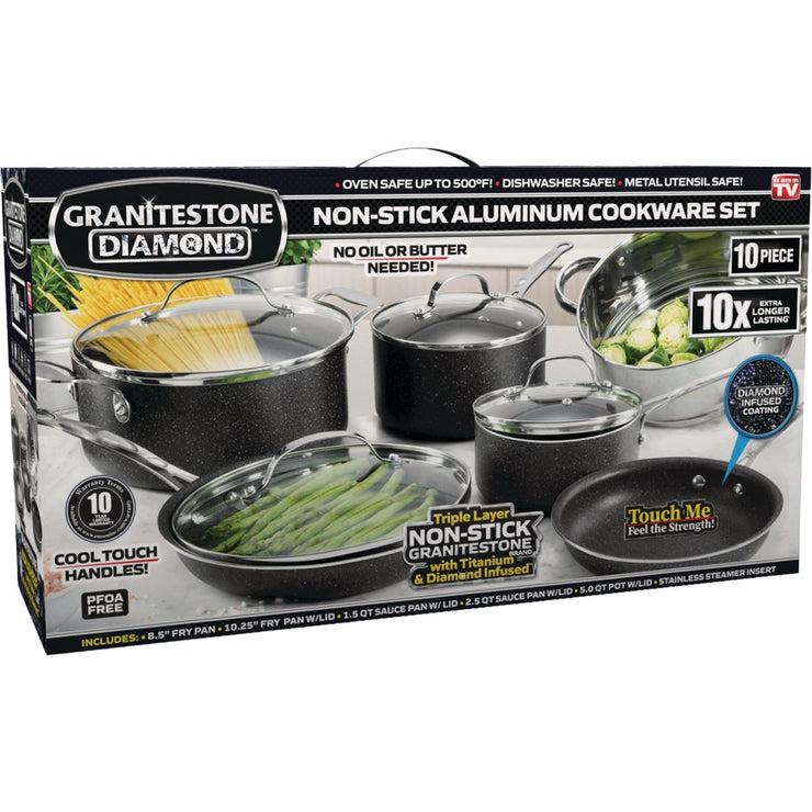 Granitestone Diamond 5-Piece Non-Stick Aluminum Cookware Set