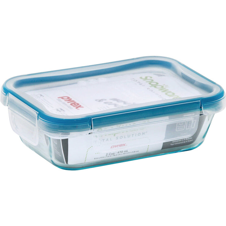 Snapware Total Solution 2-Cup Rectangle Pyrex Glass Storage Container with Lid