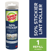 Scotch-Brite 50% Stickier Large Surface Lint Roller Refill (60-Count)