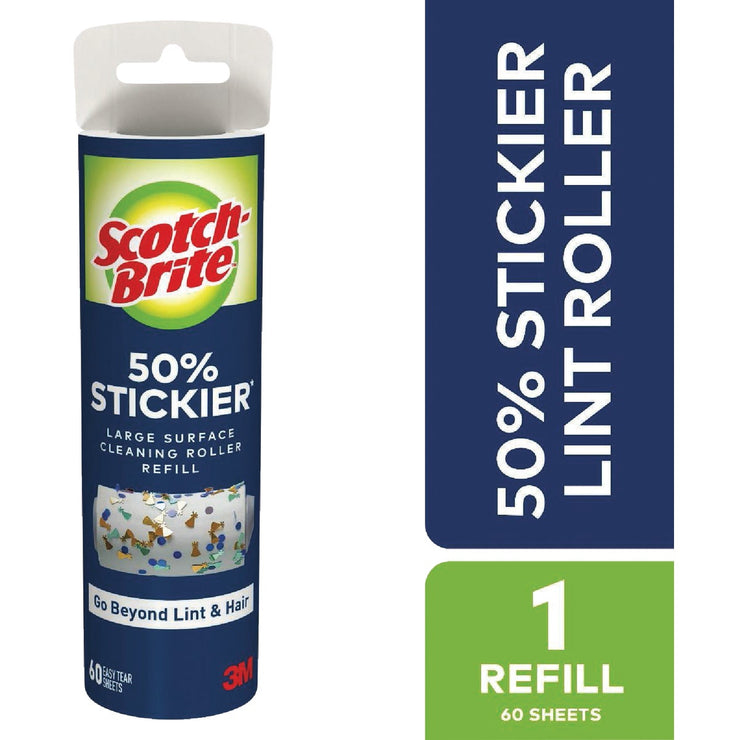 Scotch-Brite 50% Stickier Large Surface Lint Roller Refill (60-Count)