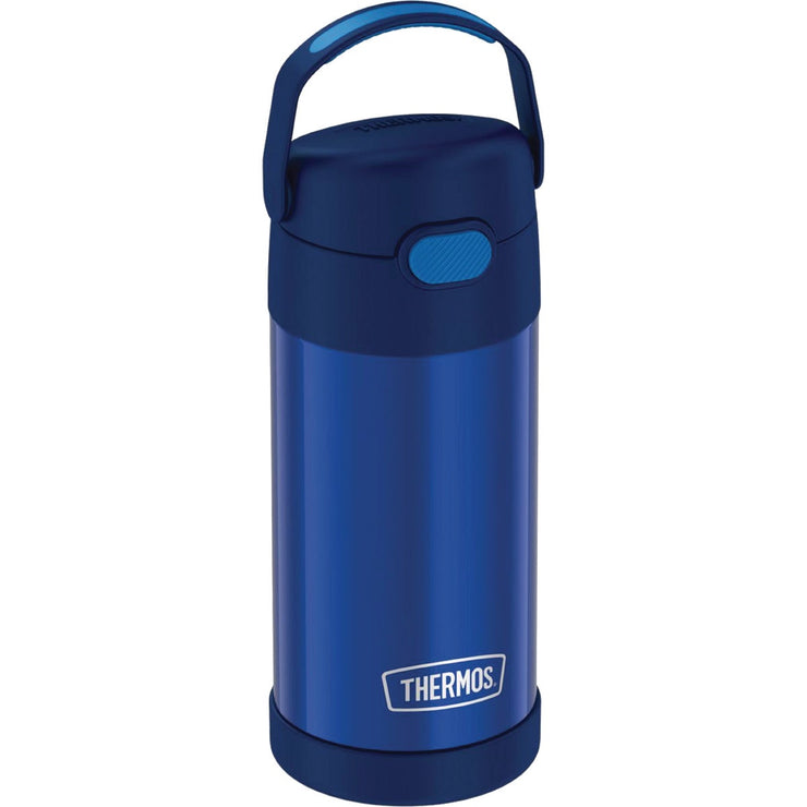 Thermos Funtainer 12 Oz. Navy Stainless Steel Water Bottle With Straw -  Farr's Hardware