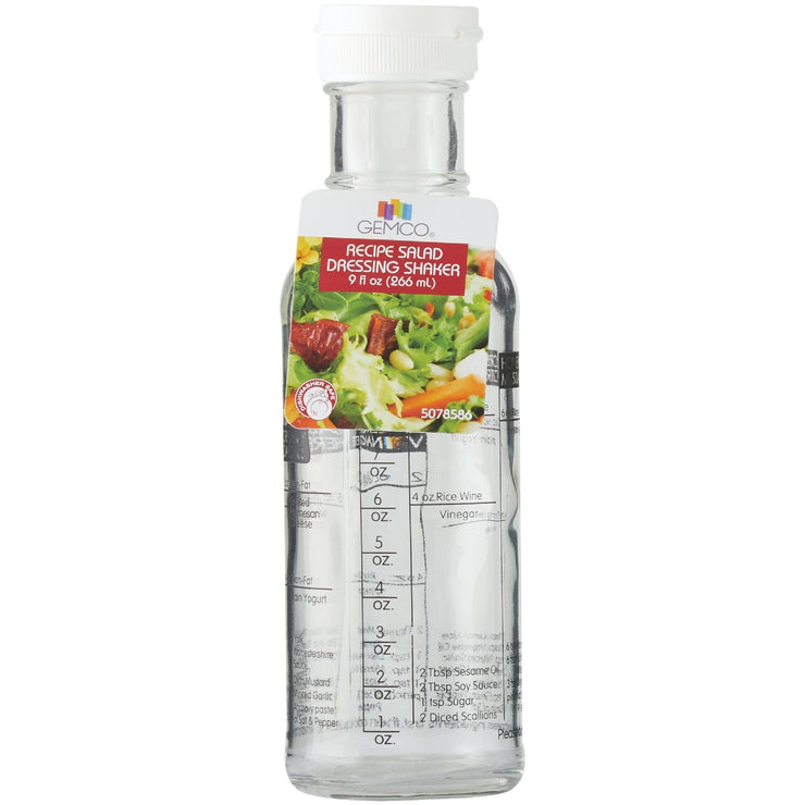 Gemco 9 Oz. Glass Salad Dressing Bottle