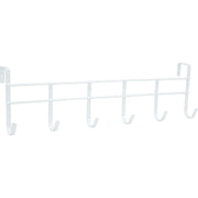 Spectrum White Over-The-Door Hook Rail with 6 Hooks