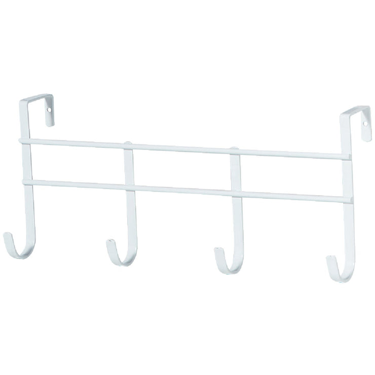 Spectrum Over-The-Door Hook Rail, 4 Hooks on Rail