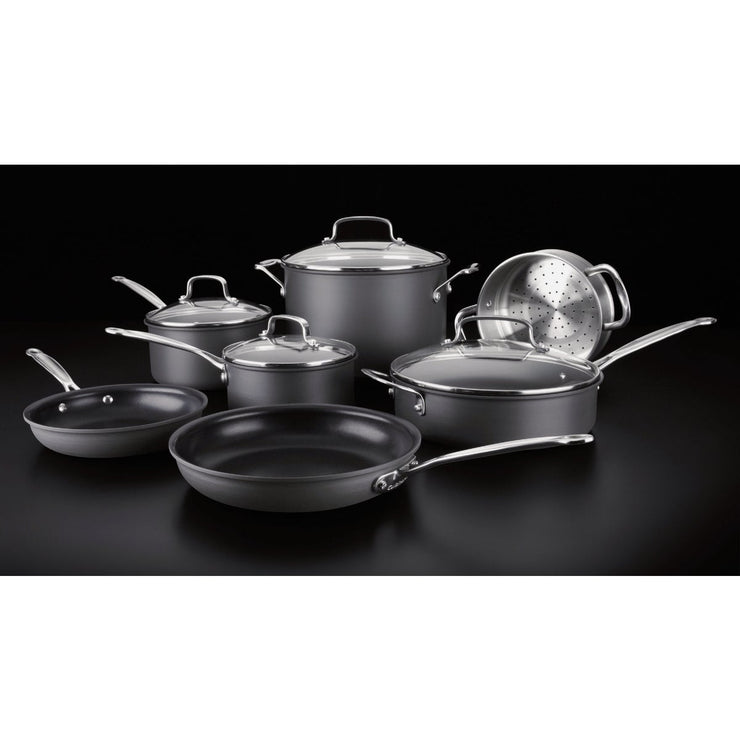 Cuisinart Chef's Classic Non-Stick Hard Anodized 11-Piece Cookware Set, Black