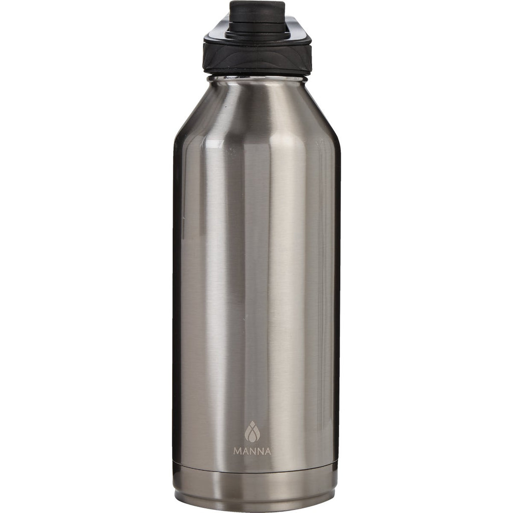 Manna Gray XL Chugger Water Bottle, 68 Oz.