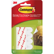 3M Command 3.87 In. x 0.23 In. 1 Lb. Capacity Removable Poster Mounting Strips (12-Pack)