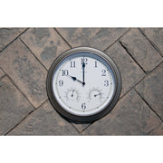 Acurite 13.5" Metal Indoor/Outdoor Clock Thermometer