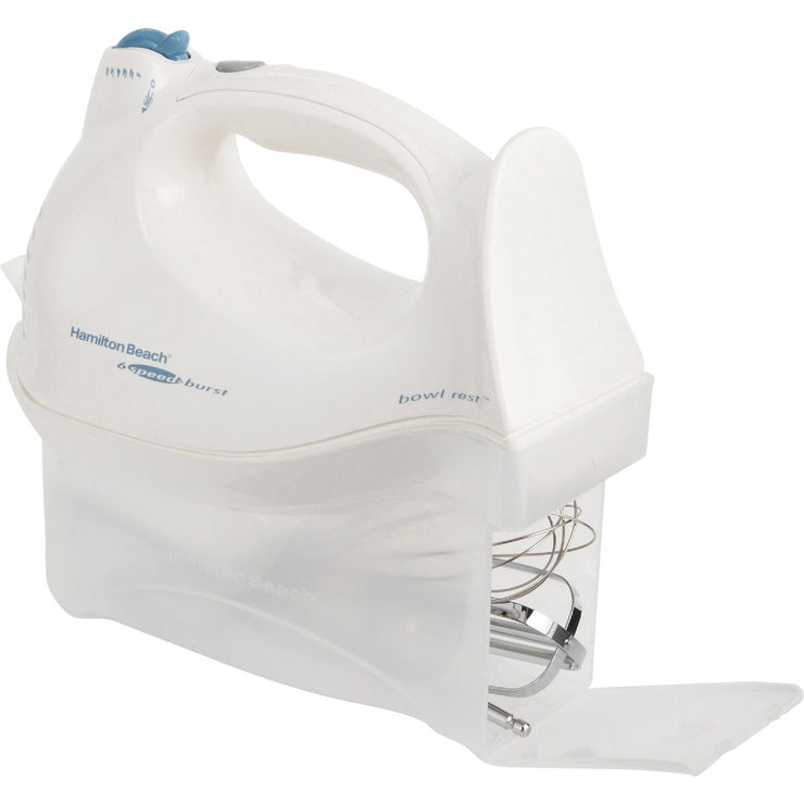 Hamilton Beach 6-Speed White Hand Mixer