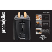 Proctor Silex 2-Slice Black Toaster