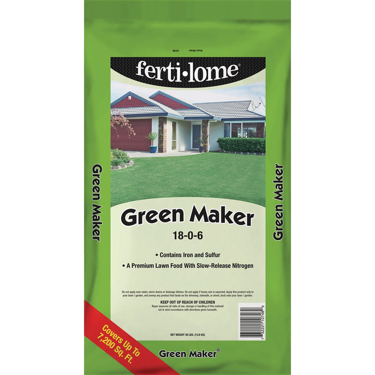 Ferti-lome Green Maker 30 Lb. 7200 Sq. Ft. 18-0-6 Lawn Fertilizer