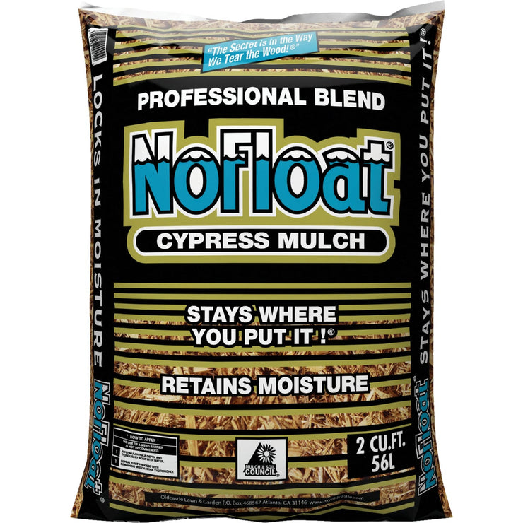 No Float 2 Cu. Ft. Rich Brown Cypress Mulch