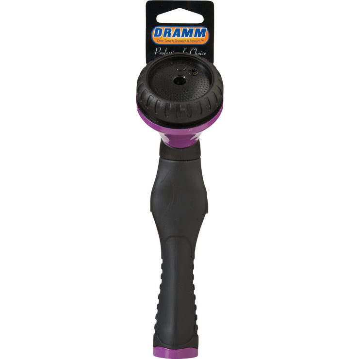 Dramm One Touch Heavy-Duty Metal Shower & Stream Multi-Pattern Nozzle, Berry