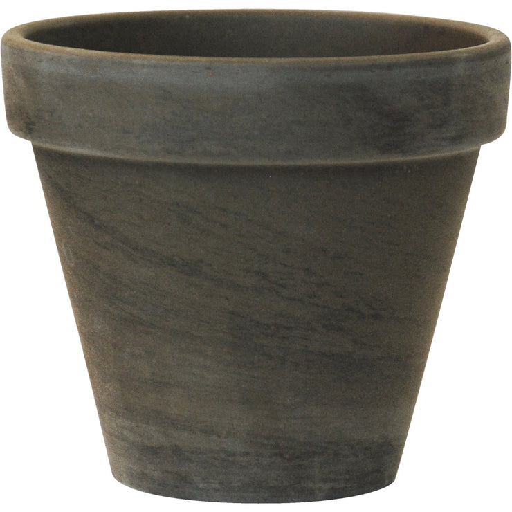 Ceramo 3-3/4 In. H. x 4-1/2 In. Dia. Dark Basalt Clay Standard Flower Pot
