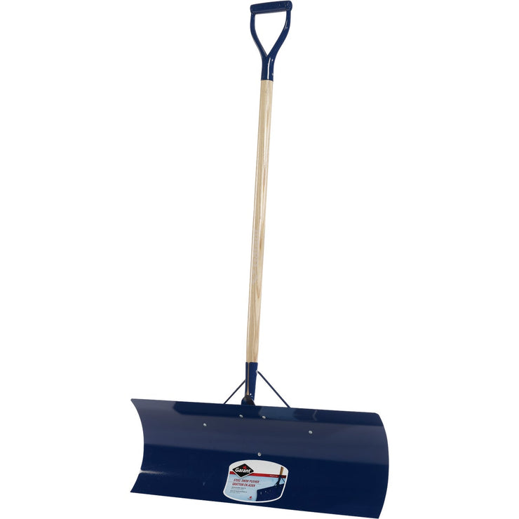 Garant Yukon 30 In. Steel Snow Pusher with 42.75 In. D-Grip Wood Handle