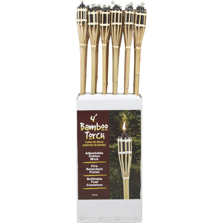 Outdoor Expressions 48 In. Natural Bamboo Patio Torch