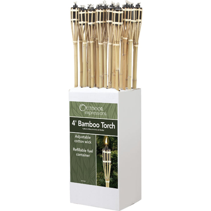 Outdoor Expressions 48 In. Natural Bamboo Patio Torch