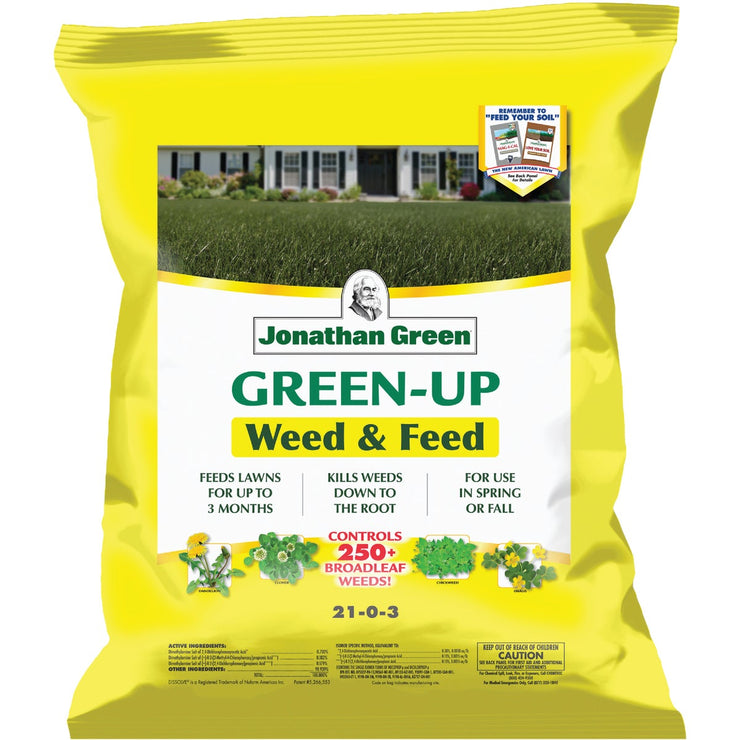 Jonathan Green Green-Up Weed & Feed 16 Lb. 5000 Sq. Ft. 21-0-3 Lawn Fertilizer with Weed Killer