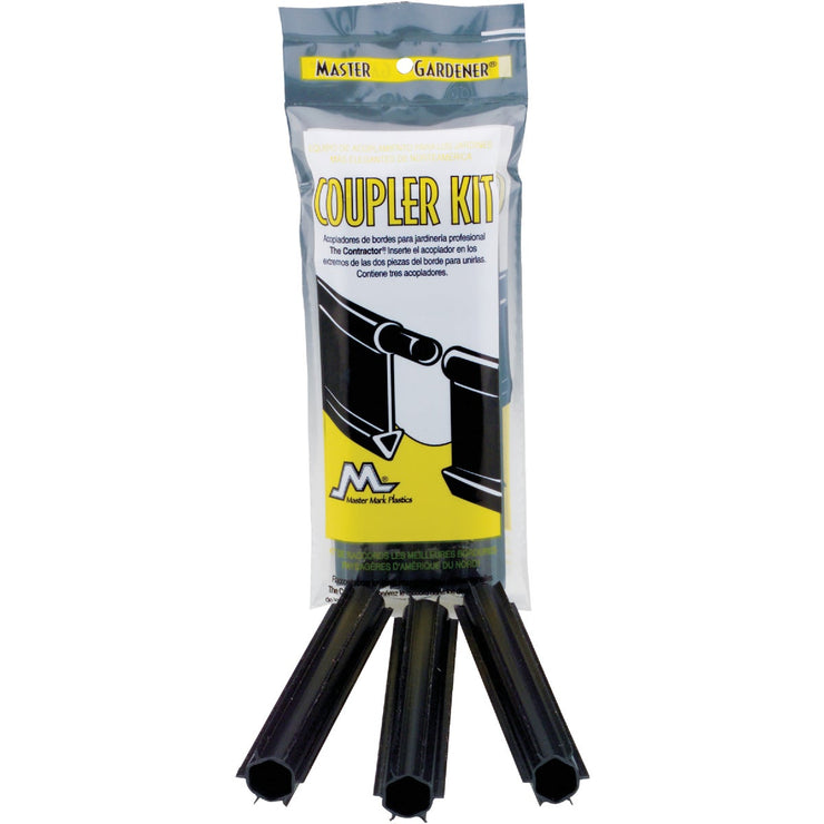 Master Mark Master Gardener Straight Black Plastic Contractor Lawn Edging Coupler (3-Pack)