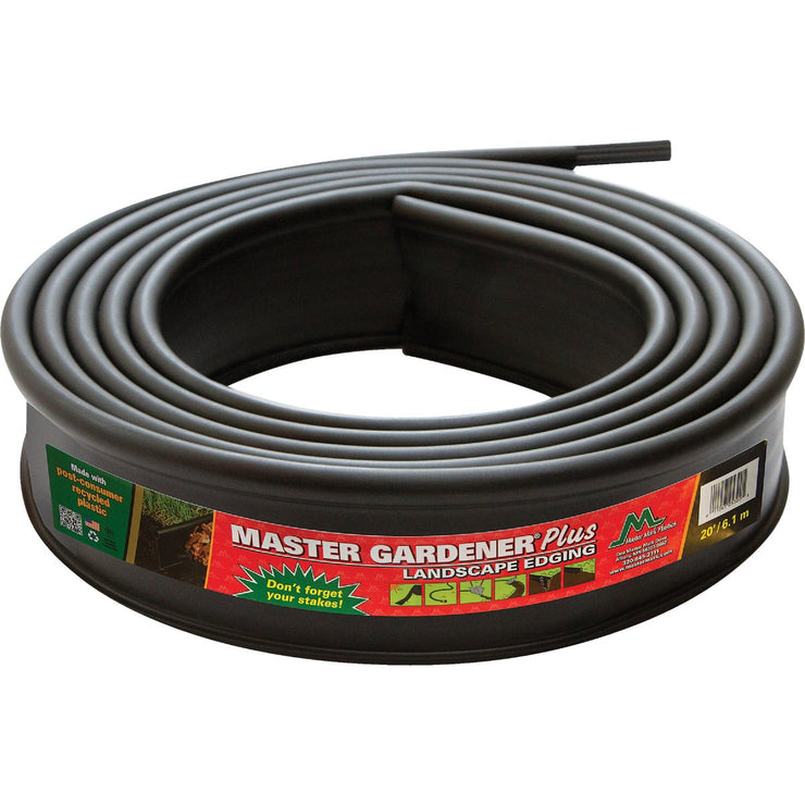 Master Mark Master Gardener Plus Professional 4.5 In. H. x 20 Ft. L. Black Recycled Plastic Lawn Edging