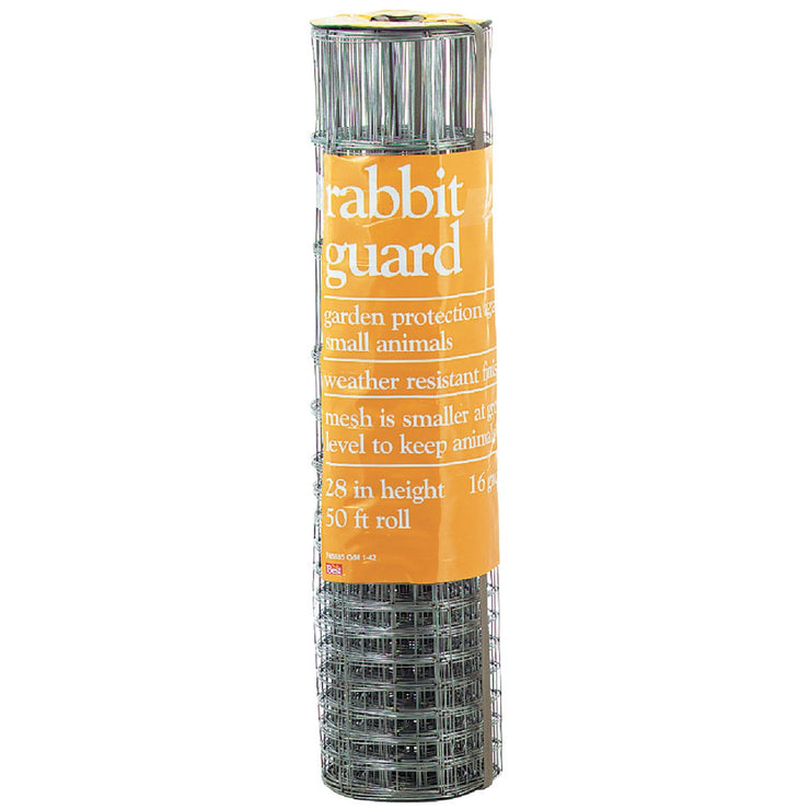 Rabbit Guard 40 In. H. x 50 Ft. L. Galvanized Wire Garden Fence, Silver