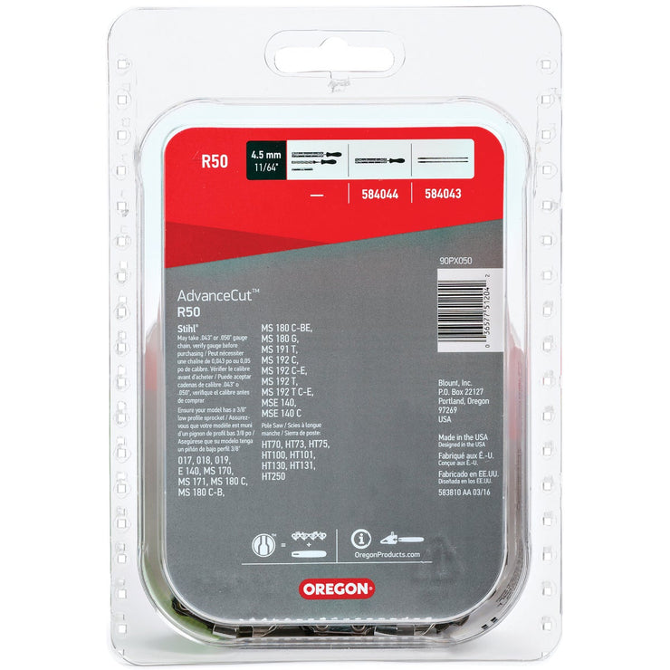 Oregon AdvanceCut LubriTec R50 14 In. 3/8 In. Low Profile 50 Link Chainsaw Chain