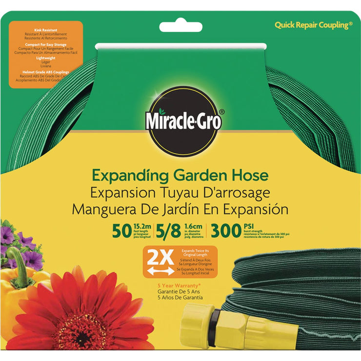 Miracle-Gro Ultralite Flex 1/2 In. Dia. x 50 Ft. L. Drinking Water Safe Flat Hose