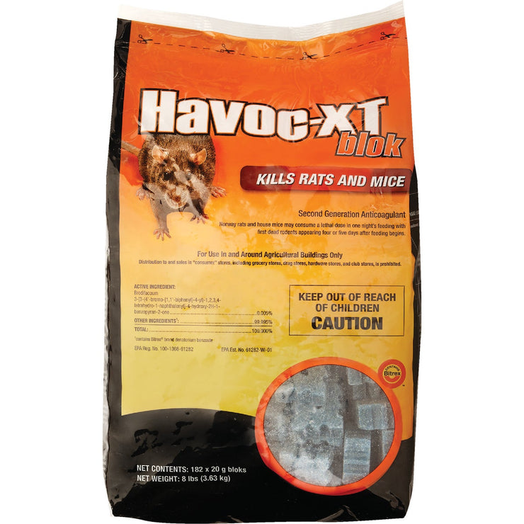 Havoc XT Block Rat And Mouse Poison, 8 Lb.